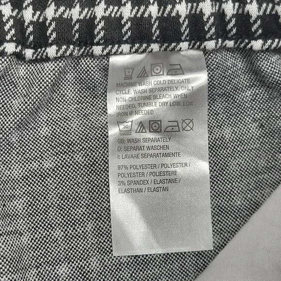 Studio Park Courtney Khondabi Pants Petite X-Small Sz Black Check Print Pockets - Picture 9 of 11